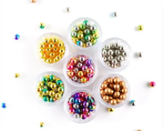 Golden Beads - 6mm Golden Pearl Beads No Hole Loose ABS Plastic Pearl Beads Resin Filling Material Pearl Beads for Resin Art Crafting by Resin Art NZ
