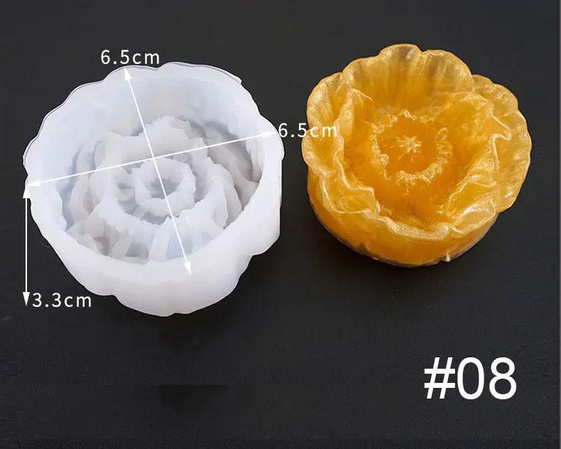 3D Flower Shaped Silicone Moulds Fondant Mould for Resin Art Chocolate Cake Handmade Soap Mould Candy Making Pastry Candle by Resin Art NZ
