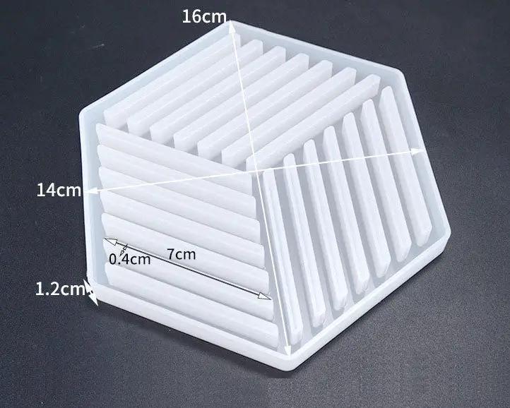 Coaster Moulds - Hollow Hexagonal by Resin Art NZ