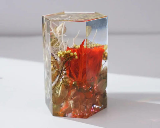 DIY Plant Pot mould, Cube and Cylinder Resin Planter moulds, Square Silicone moulds, DIY Flower Pot moulds, Pen Holder moulds - Hexagonal by Resin Art NZ