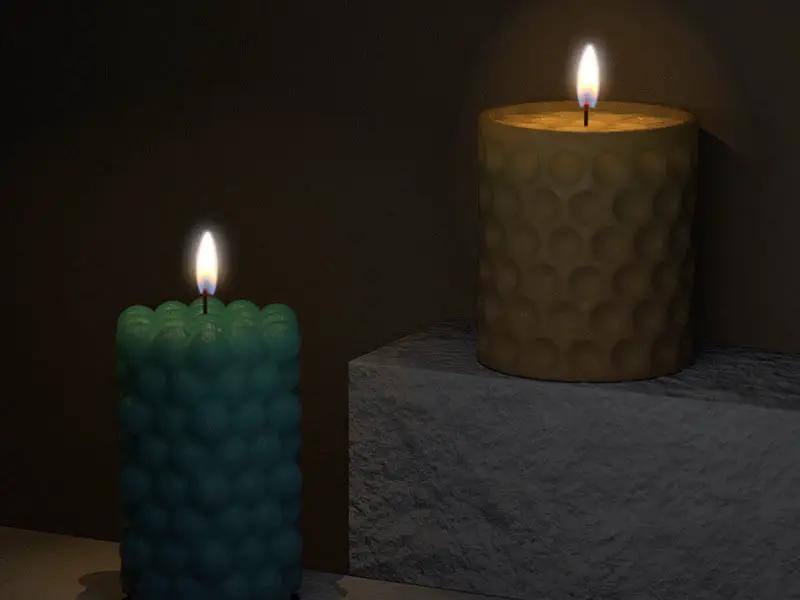 Candle Casting Mould with Resin, Cement, Candle - 04 by Resin Art NZ