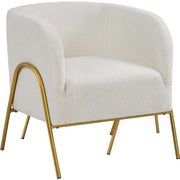 Contemporary Accent Armchair with Gold-tone Metal Legs by Yaheetech