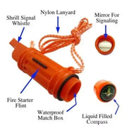 5 in 1 Outdoor Survival / Safety Whistle by NZ Diver