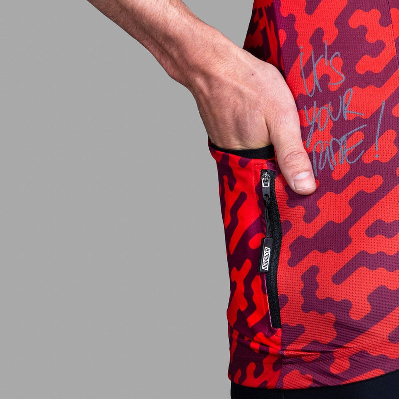 Euro Cycling NZ Clothing Bioracer Spitfire Jersey SS Red Noise Bioracer Spitfire Jersey SS Red Noise Cycling Jersey | NZ