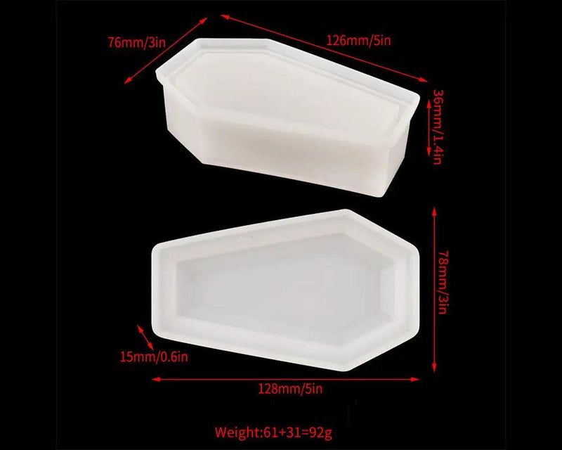 Resin Casting Vampire Coffin Moulds Set for DIY Craft Halloween Decoration by Resin Art NZ