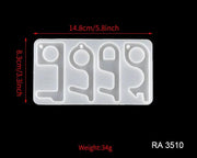 Keychain Resin Silicone Mould, No Touch Door Opener Resin Mould by Resin Art NZ