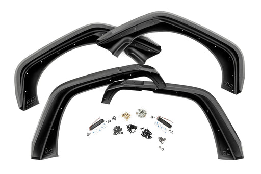 High Clearance LED Flat Fender Flare Kit UV Treated Jeep Wrangler JK (07-18) by Magwarehouse.com