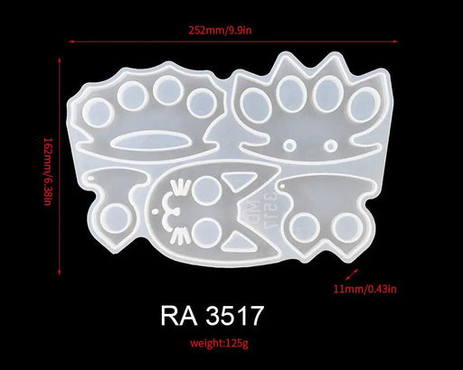 Self Defence Key Pendant Silicone Moulds for Resin Casting, Resin Keychain Silicone Moulds Epoxy Crystal Jewelry Making Tools 02 by Resin Art NZ