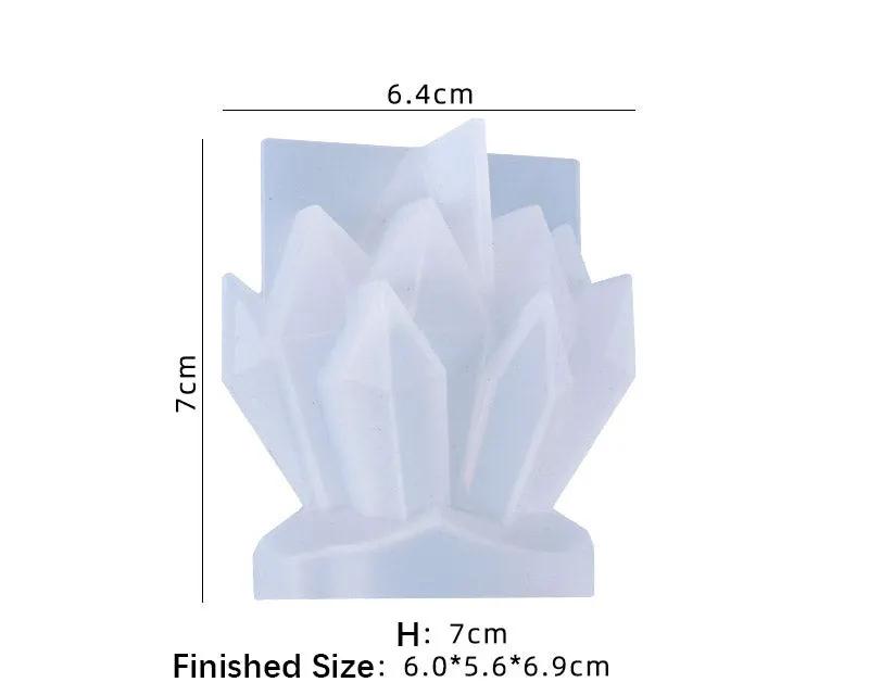 Candle Casting Mould with Resin, Cement, Candle - Crystal Cluster by Resin Art NZ