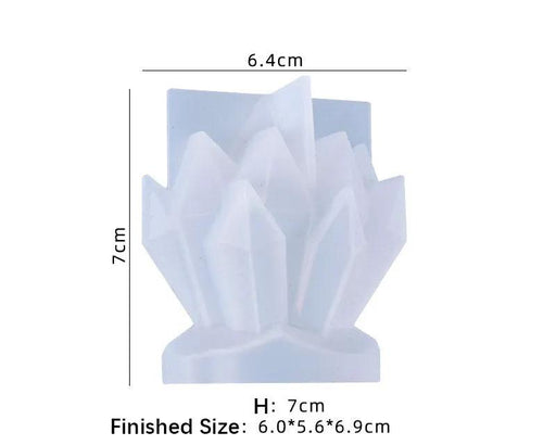Candle Casting Mould with Resin, Cement, Candle - Crystal Cluster by Resin Art NZ