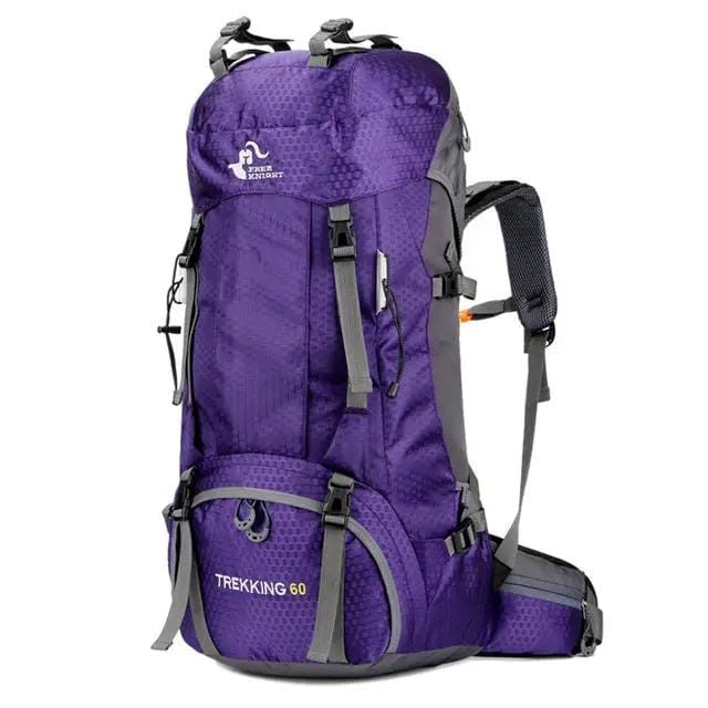Mead's Supply & Equipment Outfitters limited Backpacks & Hiking Bags 60L Hiking Backpack with Rain Cover — Lightweight Nylon Trekking Pack 60L Hiking Backpack with Rain Cover — Lightweight Nylon Trekking Pack