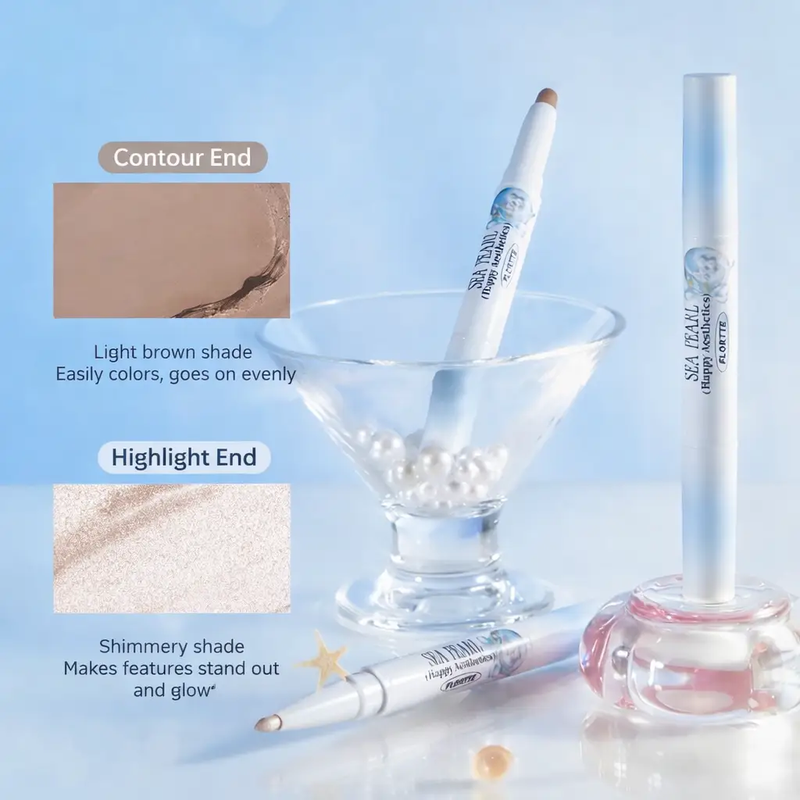 Flortte Glass Sea Collection Dual-Ended Highlight & Contour Pen by Poppy Gifts
