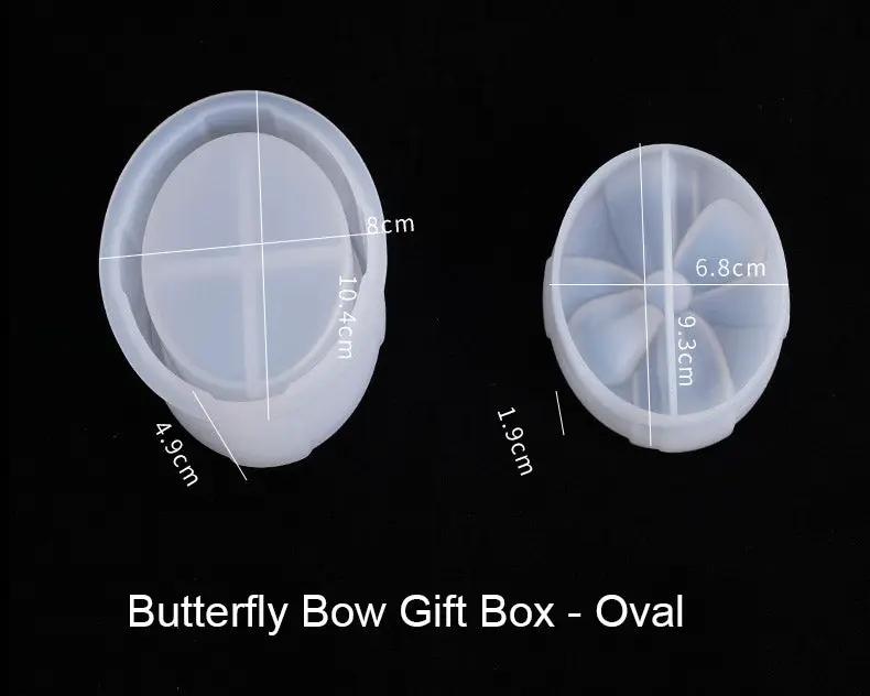 Butterfly Bow Gift Box Container with Lid Resin Mould Jewelry Storage Box Container Resin Casting Silicone Mould Epoxy DIY Art Crafts by Resin Art NZ