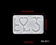 Keychain Resin Silicone Mould, No Touch Door Opener Resin Mould by Resin Art NZ