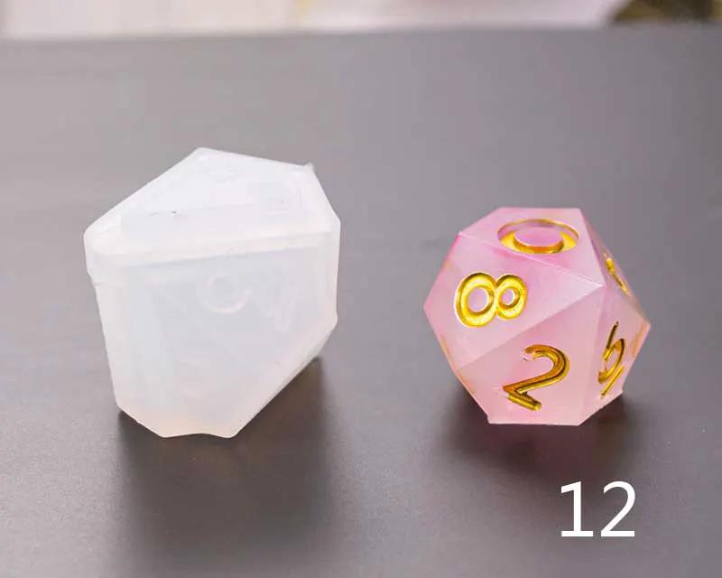 Dice Silicone Resin Casting Moulds Multiple Shapes Polyhedral Dice Moulds for Resin Lovers Table Games DIY Making by Resin Art NZ