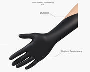 Disposable Black Gloves Food Grade Pack of 10 Durable Rubber Protectors for Resin Craft, Pouring and Cleaning by Resin Art NZ
