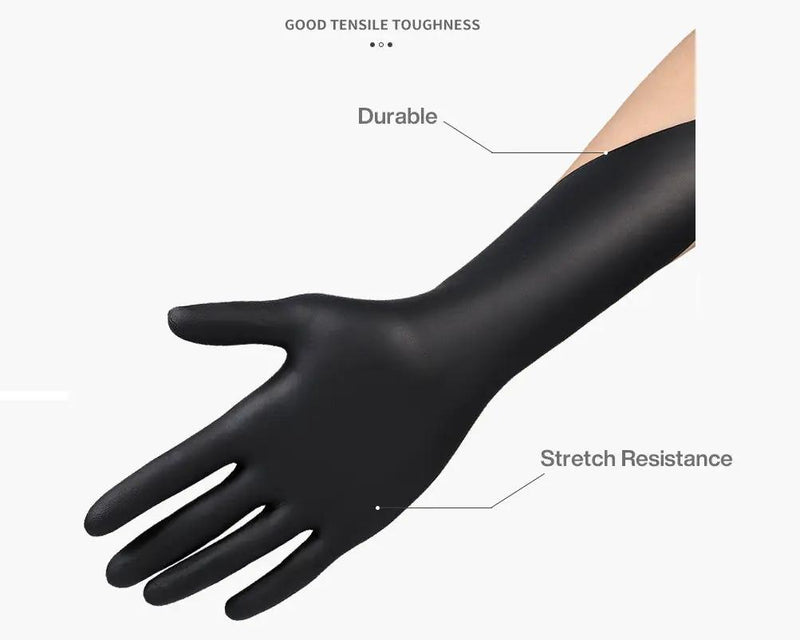 Disposable Black Gloves Food Grade Pack of 10 Durable Rubber Protectors for Resin Craft, Pouring and Cleaning by Resin Art NZ