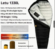 Mead's Supply & Equipment Outfitters limited Sleeping Bags Ultralight Down Sleeping Bag for Camping & Hiking Ultralight Down Sleeping Bag for Camping & Hiking