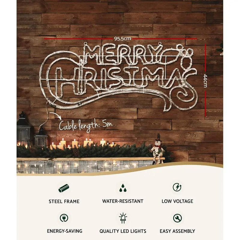 SportZone.co.nz Occasions > Christmas > Outdoor Decorations & Lights 0.96M Christmas Lights Merry Christmas 288 LED Decorations Jingle Jollys 0.96M Christmas Lights Merry Christmas 288 LED Decorations Jingle Jollys