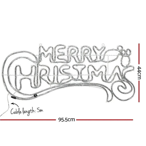 SportZone.co.nz Occasions > Christmas > Outdoor Decorations & Lights 0.96M Christmas Lights Merry Christmas 288 LED Decorations Jingle Jollys 0.96M Christmas Lights Merry Christmas 288 LED Decorations Jingle Jollys