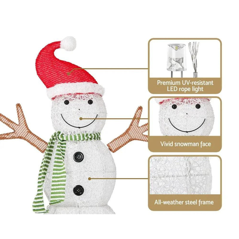 SportZone.co.nz Occasions > Christmas > Outdoor Decorations & Lights Jingle Jollys Christmas Lights 97cm Snowman 80 LED Decorations Jingle Jollys Christmas Lights 97cm Snowman 80 LED Decorations