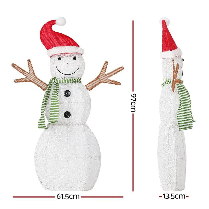 SportZone.co.nz Occasions > Christmas > Outdoor Decorations & Lights Jingle Jollys Christmas Lights 97cm Snowman 80 LED Decorations Jingle Jollys Christmas Lights 97cm Snowman 80 LED Decorations
