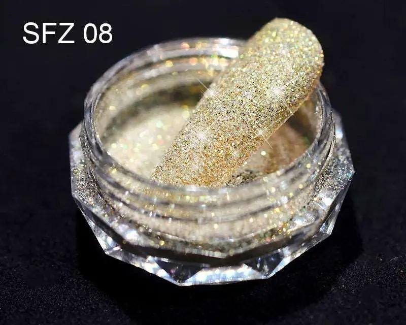 8 Colour Fine Glitter 3ml for Resin Filler Nail Oil Painting Crystal Diamond Powder by Resin Art NZ