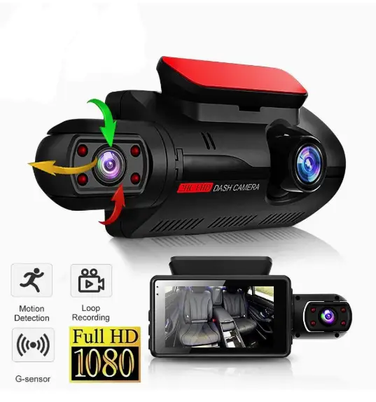 1080P Car DVR 3" Dual Lens Dash Cam Video Recorder Camera Night Vision by salelink.co.nz