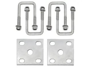Square U-Bolt & Axle Plate Kit (Galvanised) - M12 51x110mm by Trojan
