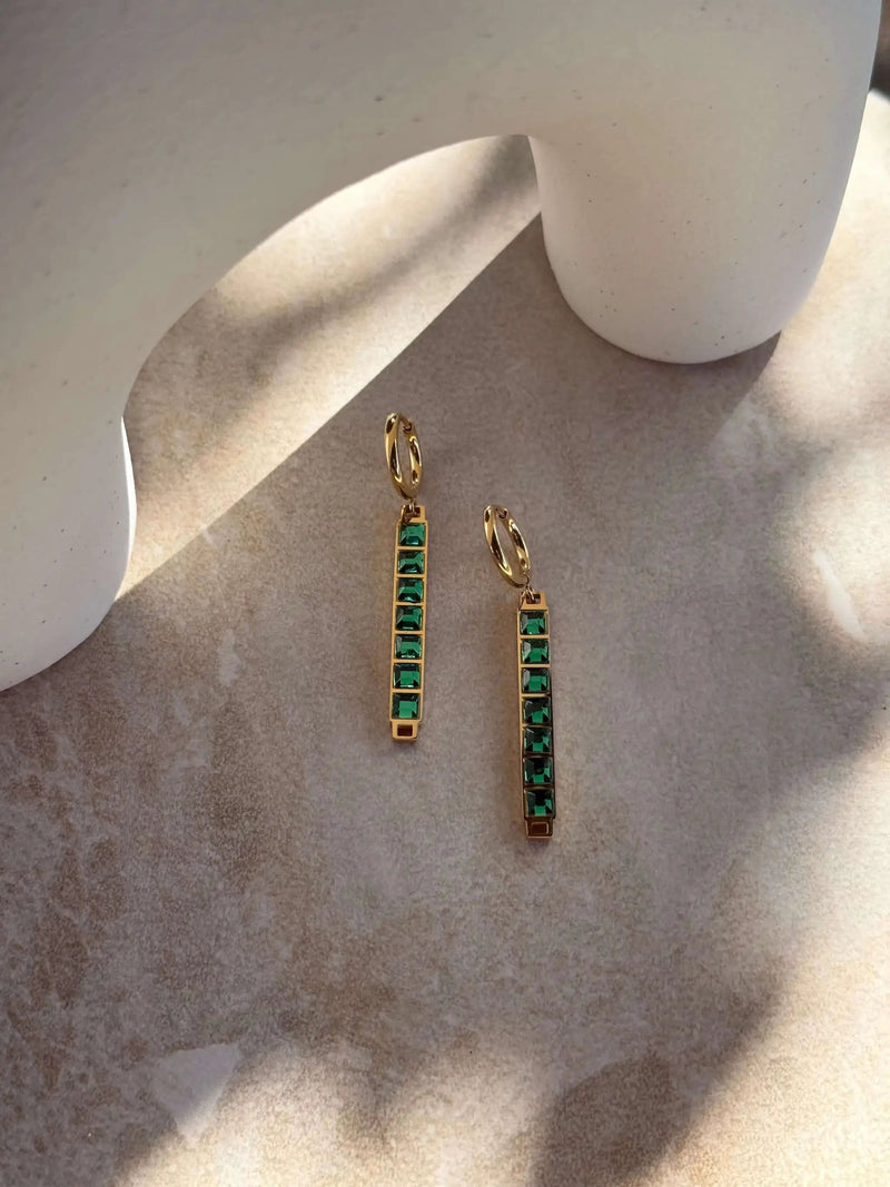 Tāhū Kākāriki Gold Set by Tahana Jewellery