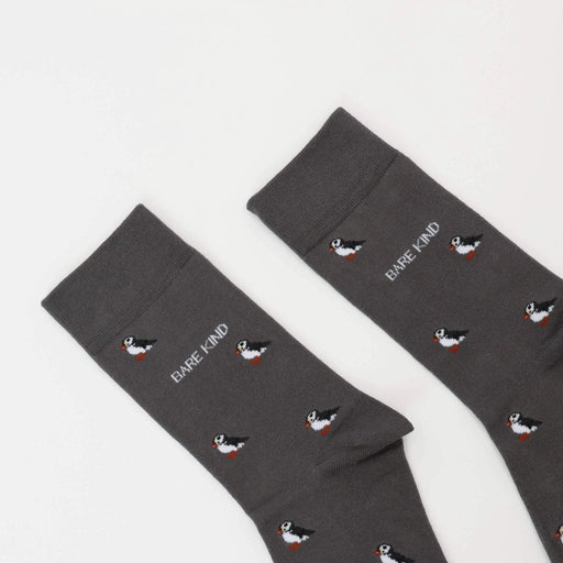 Save the Puffin Small Motif Bamboo Socks by Barekind NZ