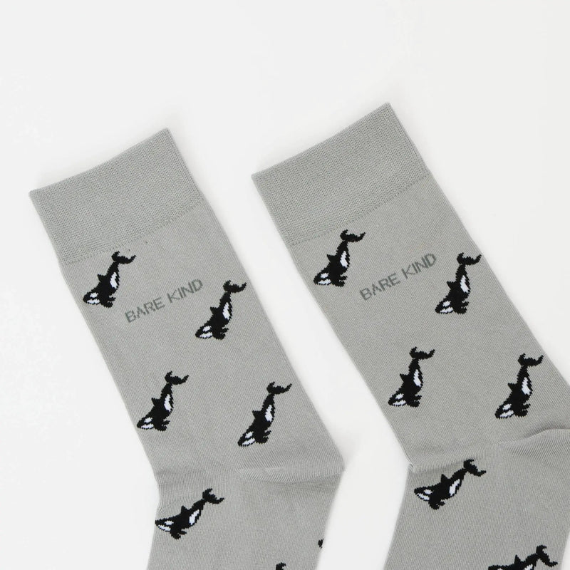 Save the Orca Small Motif Socks by Barekind NZ