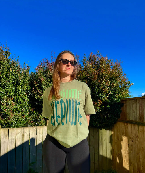 Unisex Regime Oversized T-shirts Sage Green by Fuaark Nz