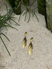 Rau Rere Gold Earrings by Tahana Jewellery