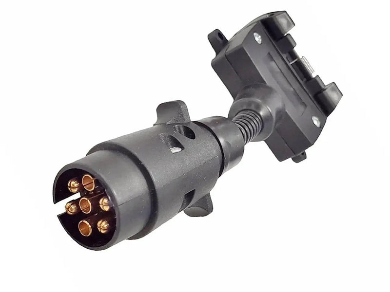 Trojan 7 Pin Round to 7 Pin Flat Trailer Adaptor Connector by Trojan