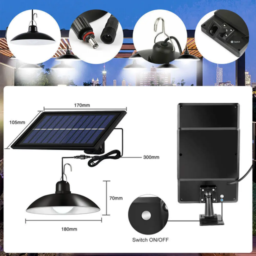 Double Head Solar Pendant Light by salelink.co.nz