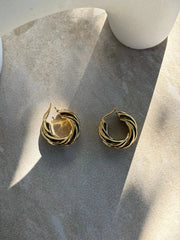 Tāwhirowhiro Gold Earrings by Tahana Jewellery