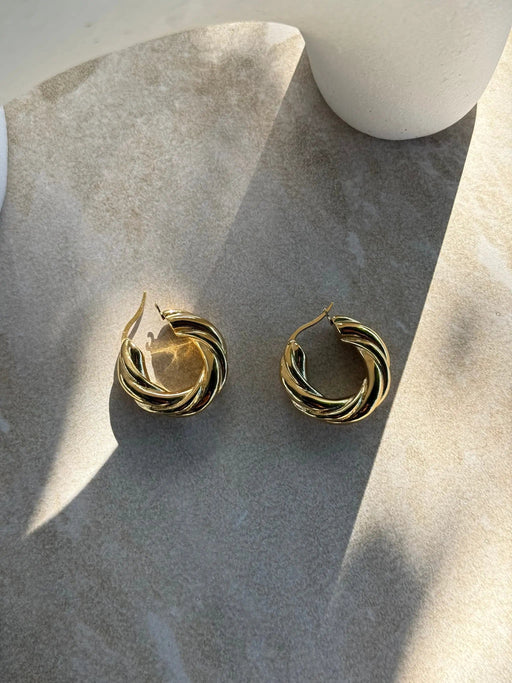Tāwhirowhiro Gold Earrings by Tahana Jewellery