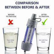Portable Camping Hiking Mini Water Filter Straw Purifier by salelink.co.nz
