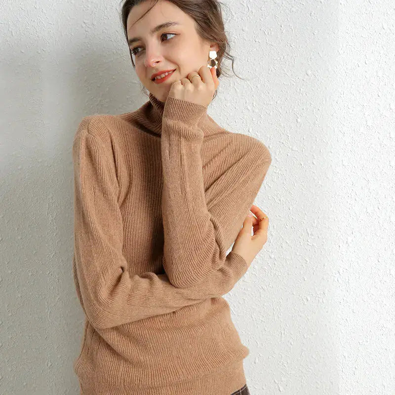Women's 100% Merino Wool Turtleneck Sweater - Slim Fit, High Neck | Autumn Winter Layering by Mead's Supply & Equipment Outfitters limited