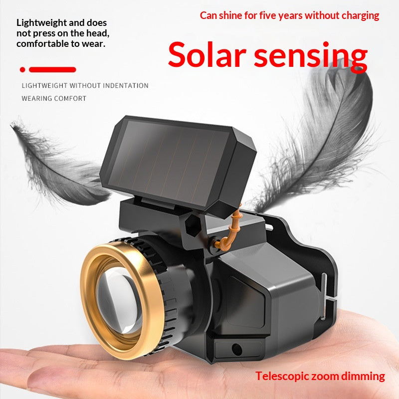 Solar-Powered Headlamp Fishing Light - Solar-Powered Headlamp Fishing Light Induction by China Dropship