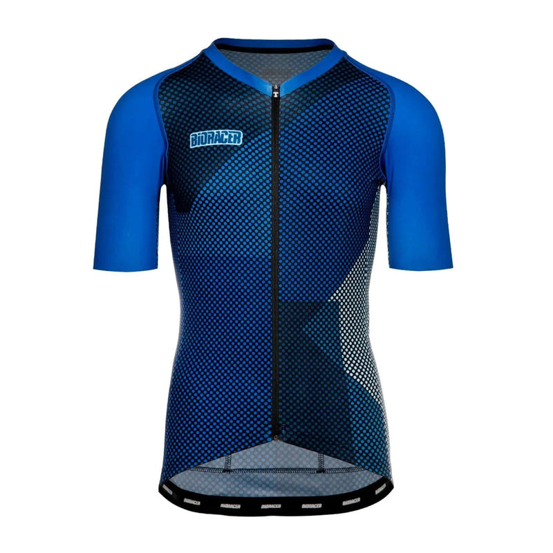Euro Cycling NZ Clothing Bioracer Spitfire Jersey SS Blue Blitzz Bioracer Spitfire Short Sleeve Cycling Jersey Blue