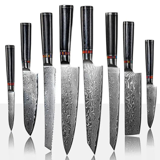 Damascus Chef Kitchen Knife Set 8Piece set by China Dropship