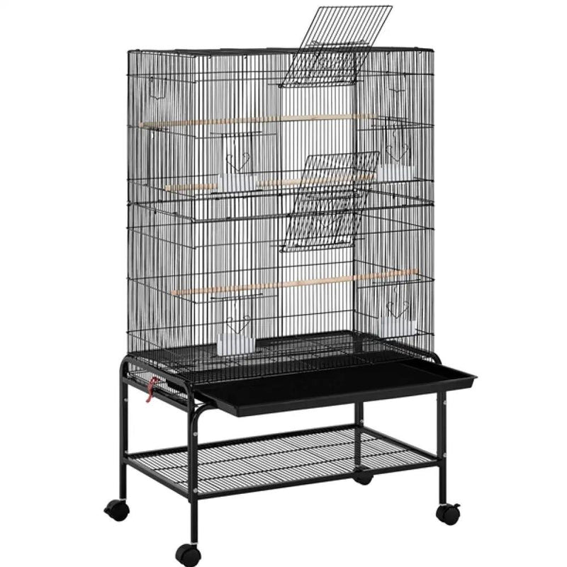 Large Parrot Cage Rolling Metal Bird Cage by Yaheetech