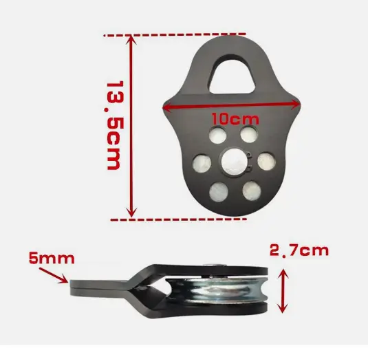 Snatch Block Pulley 6 Ton Load Capacity for Towing and Lifting by salelink.co.nz
