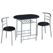 Modern Round Dining Table Set for 2 Dining Chairs by Yaheetech