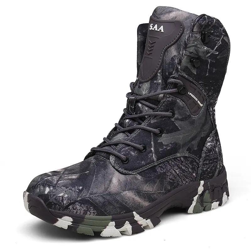 High-Top Camouflage Waterproof Combat Boots – Men's Tactical Outdoor Boots by Mead's Supply & Equipment Outfitters limited