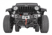 Hybrid Stubby Winch Bumper with fog mounts 07-17 JK Wrangler by Magwarehouse.com