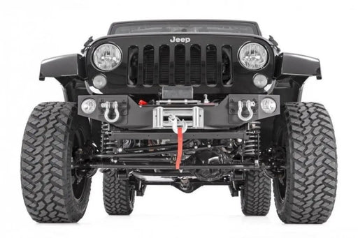 Hybrid Stubby Winch Bumper with fog mounts 07-17 JK Wrangler by Magwarehouse.com