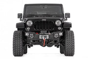 Hybrid Stubby Winch Bumper with fog mounts 07-17 JK Wrangler by Magwarehouse.com